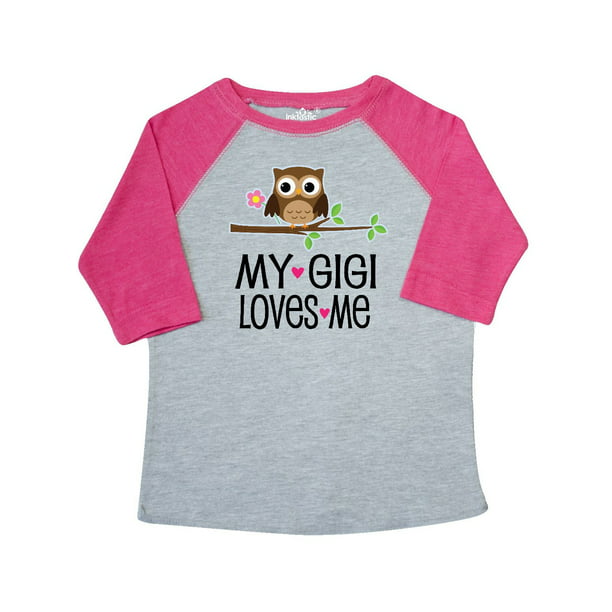 inktastic My Gigi Loves Me Girl Owl Toddler T-Shirt 